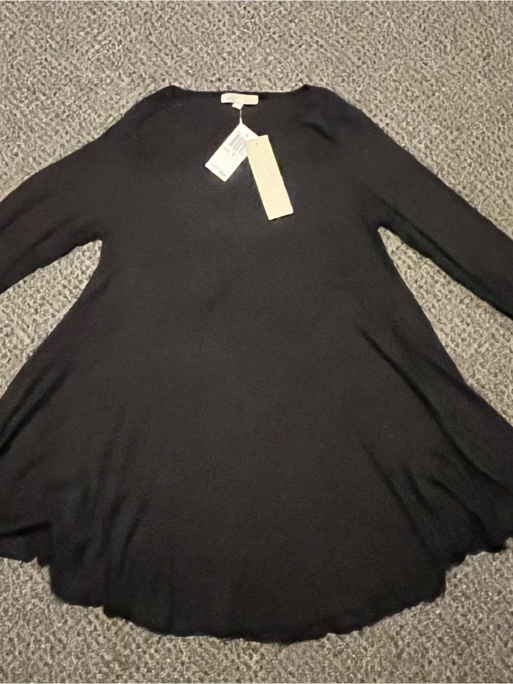 Joan Vass Black Knit Top with Studio Label
